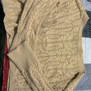 Women  Cable Knit Sweater - Tan